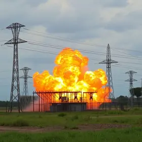 explosão em subestação de energia