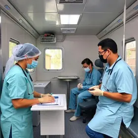 unidade móvel para qualificação de profissionais de saúde