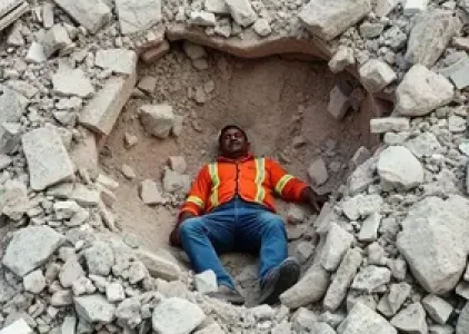 homem soterrado